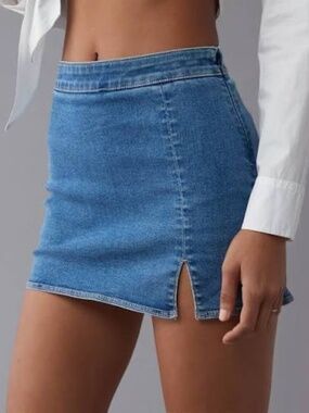 American Eagle High-Rise Mini Jean Skort